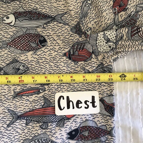 Cooke Street Honolulu Blue Ocean Fish Sea Printed Casual Mens Novelty Shirt - M - Picture 4 of 6